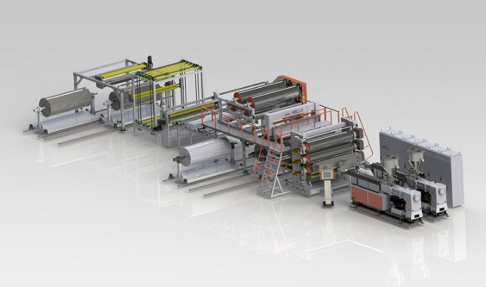 TPU hot melt film extrusion production line