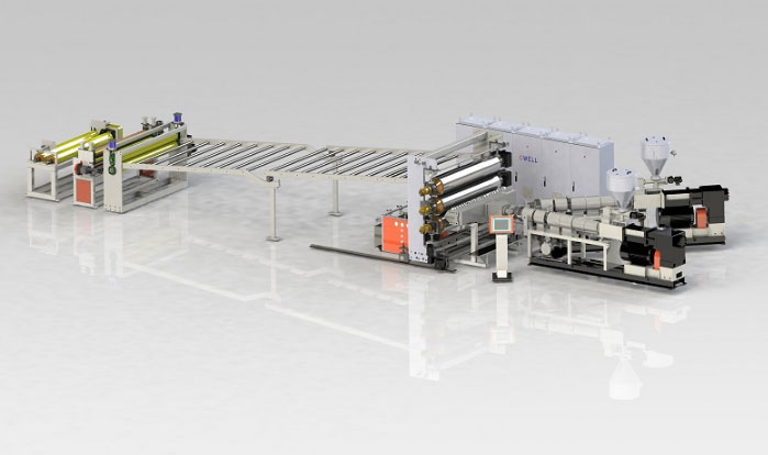 PVC transparent soft/hard sheet extrusion production line