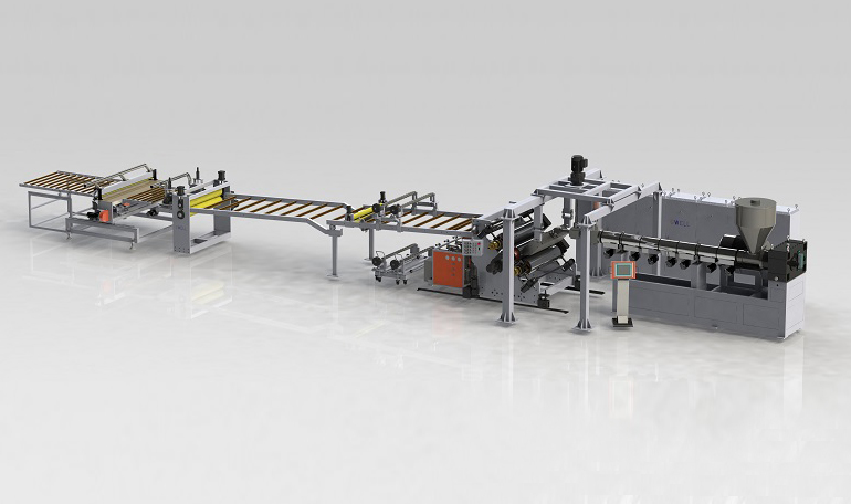 PP, PE, ABS, PVDF, PVC thick plate extrusion production line
