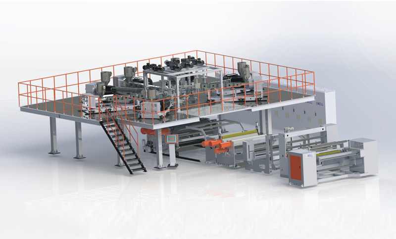 PP/PE multi-layer composite backboard extrusion production line
