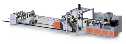 Sheet extrusion production line